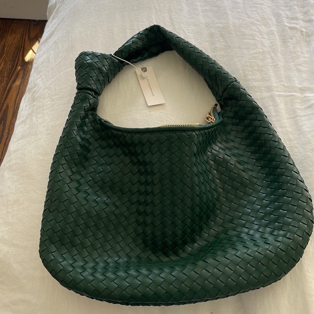 Anthropologie Brigitte Large Woven Satchel
